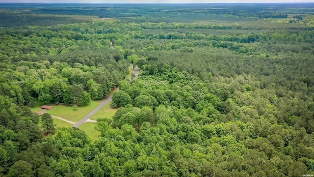 aerial view with a forest view