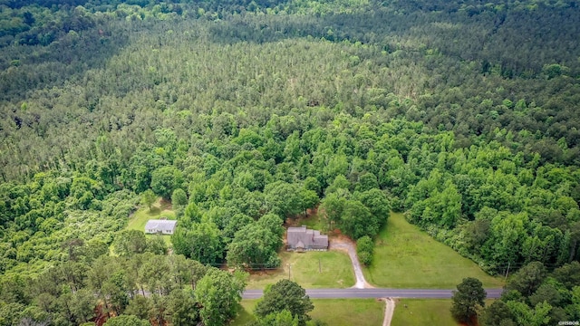 bird's eye view with a forest view