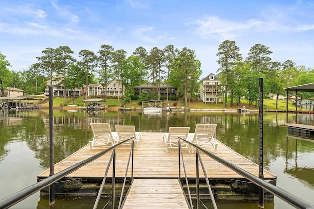 126 Chambers Pt Unit E, Hot Springs, AR 71913 - dock area featuring a water view