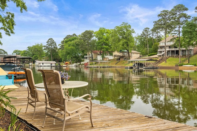 126 Chambers Pt Unit E, Hot Springs, AR 71913 - view of dock with a water view