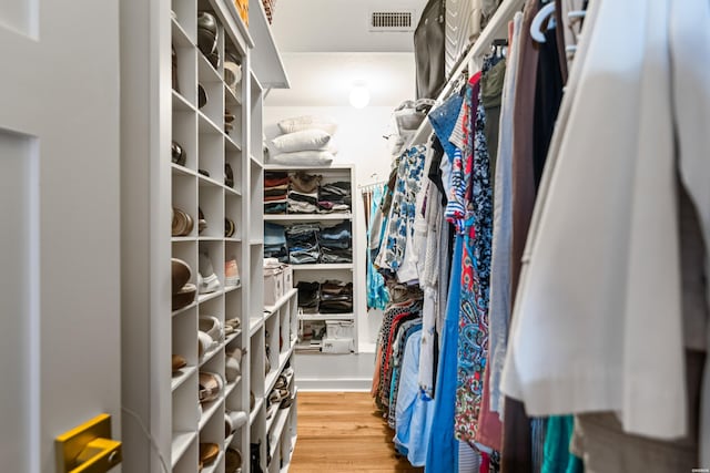 126 Chambers Pt Unit E, Hot Springs, AR 71913 - spacious closet with visible vents and wood finished floors