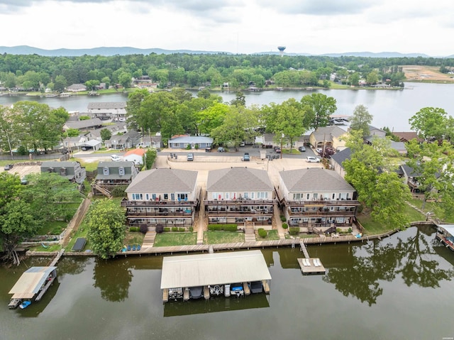 126 Chambers Pt Unit E, Hot Springs, AR 71913 - aerial view featuring a water and mountain view