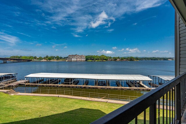 exterior space with a boat dock