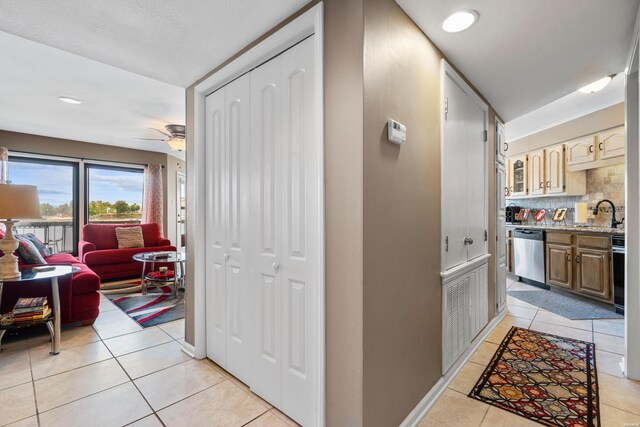 101 Long Is Unit 501, Hot Springs, AR 71913 - hall featuring light tile patterned floors, recessed lighting, and a sink