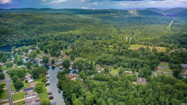 415 Gold Nugget Loop, Hot Springs, AR 71913 - drone / aerial view of a forest and a water and mountain view