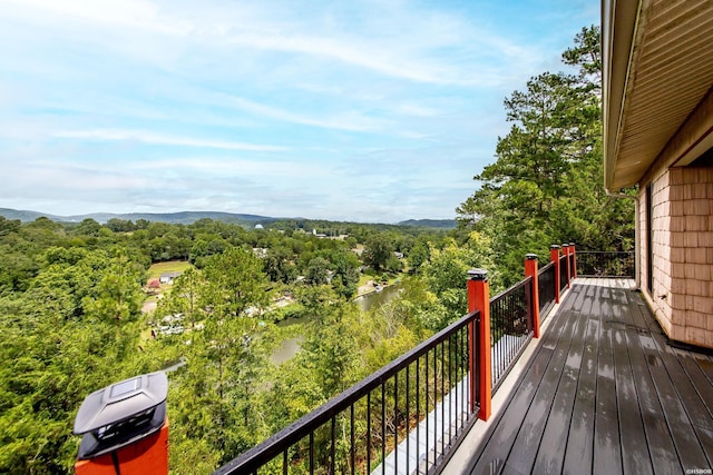 415 Gold Nugget Loop, Hot Springs, AR 71913 - wooden deck featuring a view of trees