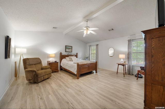 200 Cole Pl, Hot Springs, AR 71901 - bedroom with light wood-style flooring, a textured ceiling, and a ceiling fan