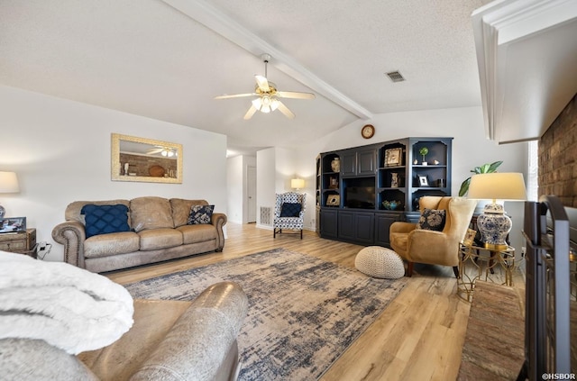 200 Cole Pl, Hot Springs, AR 71901 - living area featuring light wood-style flooring, ceiling fan, and a textured ceiling