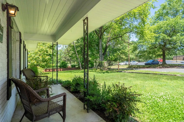 view of patio / terrace with a porch