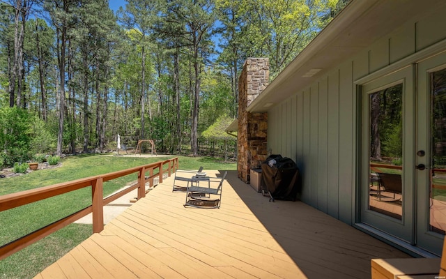 5 Arga Pl, Hot Springs, AR 71909 - wooden terrace with a lawn