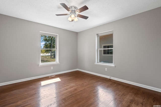 235 Echo Pt, Hot Springs, AR 71913 - empty room featuring a ceiling fan, wood finished floors, and a textured ceiling