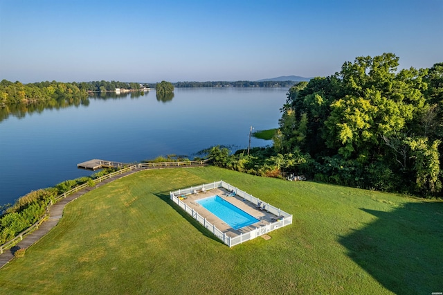181 Fish Hatchery Rd Unit P2, Hot Springs, AR 71913 - bird's eye view of a pool area and a nearby body of water