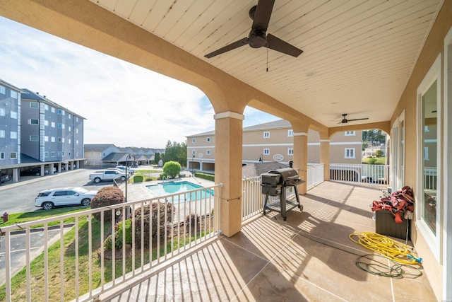 150 Villa Pointe Pt Unit A, Hot Springs, AR 71913 - view of patio / terrace featuring a ceiling fan and area for grilling