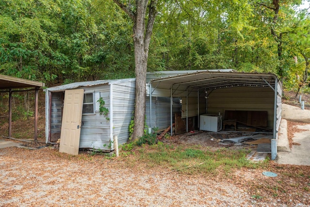 view of outbuilding featuring a detached carport