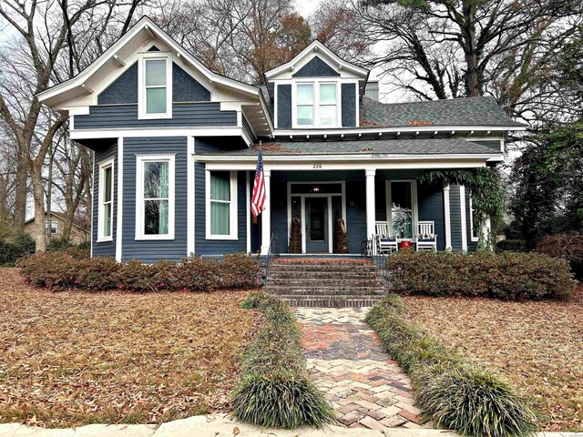 view of front of house featuring covered porch