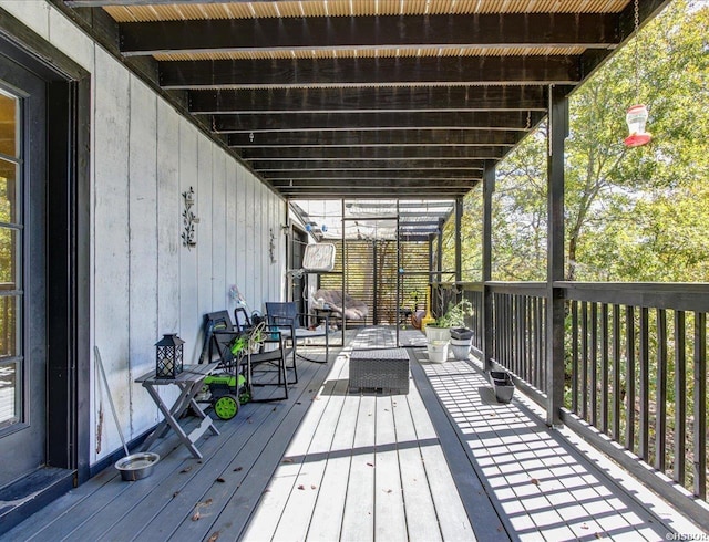 23 Ponferrada Way, Hot Springs Village, AR 71909 - wooden terrace with outdoor lounge area