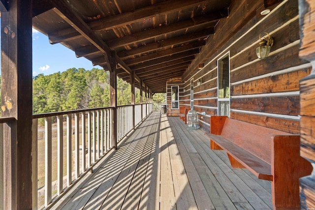 view of wooden terrace