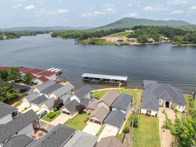 125 Eagle View Pt, Hot Springs, AR 71913 - aerial view of residential area featuring a water and mountain view