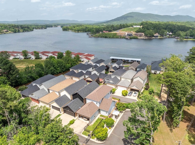 125 Eagle View Pt, Hot Springs, AR 71913 - aerial perspective of suburban area featuring a water and mountain view