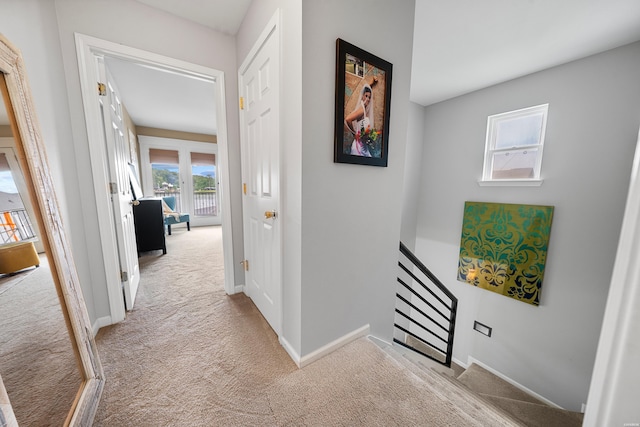 125 Eagle View Pt, Hot Springs, AR 71913 - hall featuring carpet, an upstairs landing, and baseboards