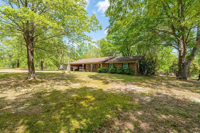 view of yard with a carport
