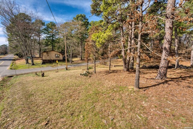 view of yard featuring aphalt driveway