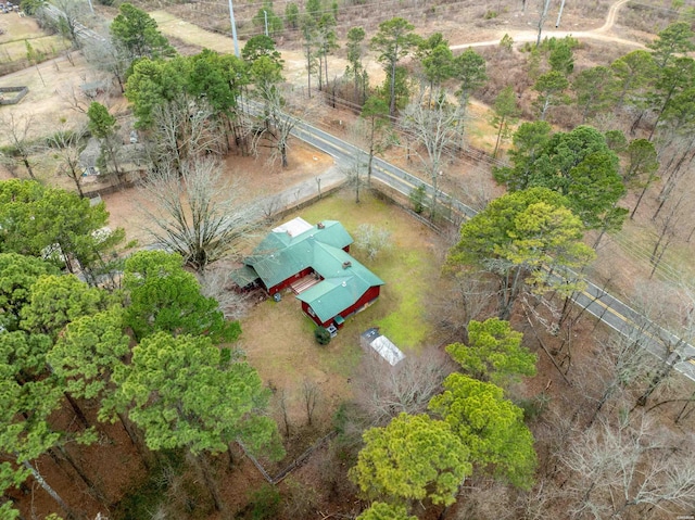 drone / aerial view with a rural view