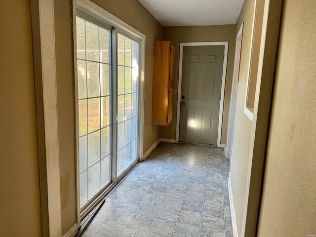 entryway with baseboards