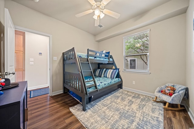 180 Port Au Prince, Hot Springs, AR 71913 - bedroom with wood finished floors, baseboards, and a ceiling fan