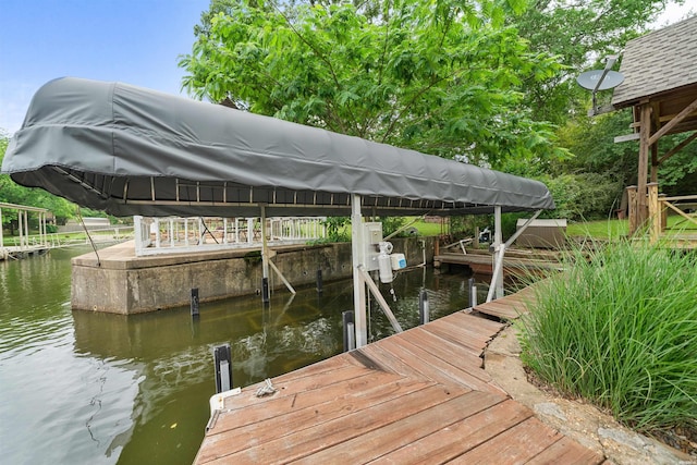 180 Port Au Prince, Hot Springs, AR 71913 - dock area with a water view and boat lift