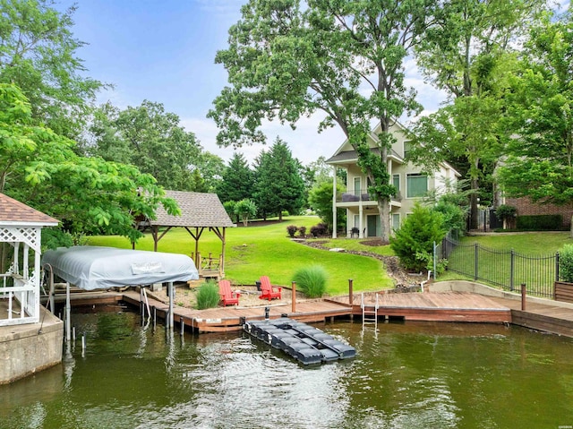 180 Port Au Prince, Hot Springs, AR 71913 - dock area with a water view and a balcony