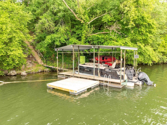 340 Vanadium Cir, Hot Springs, AR 71901 - dock area featuring a water view