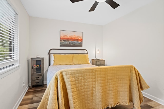 340 Vanadium Cir, Hot Springs, AR 71901 - bedroom featuring baseboards, ceiling fan, and wood finished floors