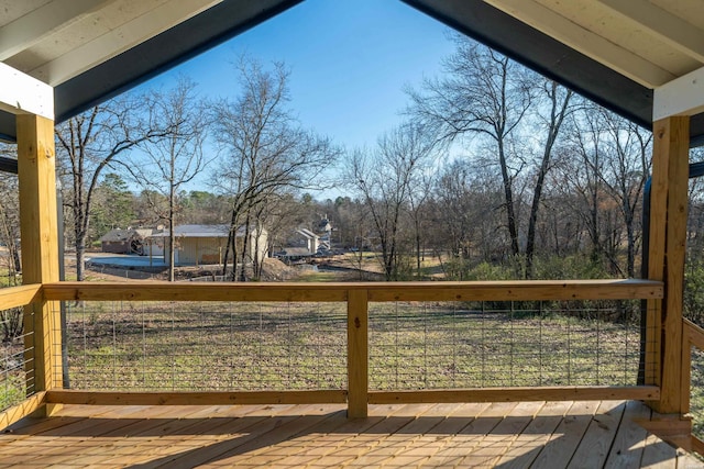 196 Morphew Rd, Hot Springs, AR 71913 - wooden terrace with view of scattered trees
