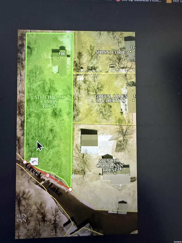 196 Morphew Rd, Hot Springs, AR 71913 - aerial view of property's location with property parcel outlined