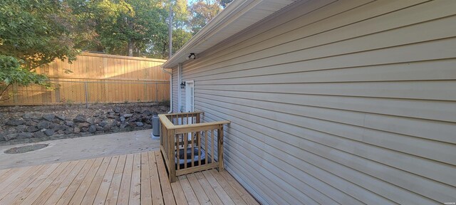 wooden deck with fence