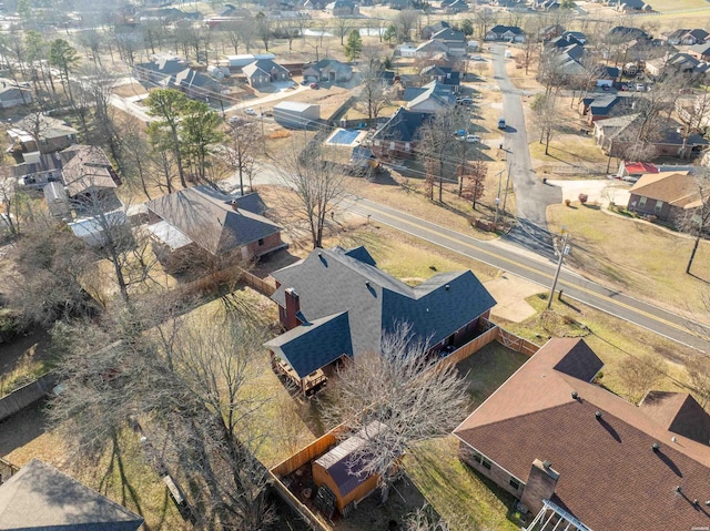 drone / aerial view with a residential view