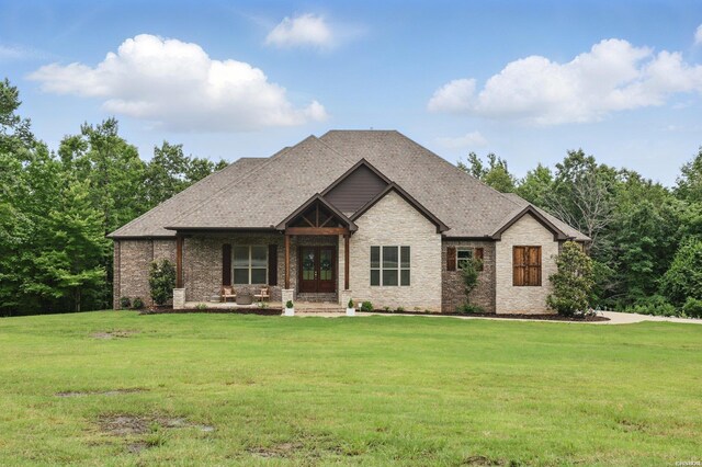 1045 Boulder Dr, Little Rock, AR 72210 - craftsman-style home with a front lawn and brick siding