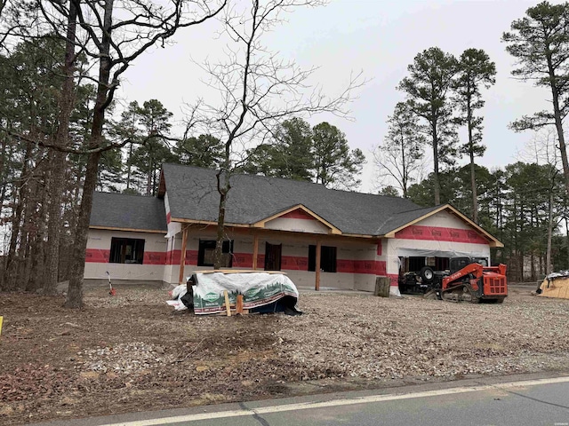 view of unfinished property