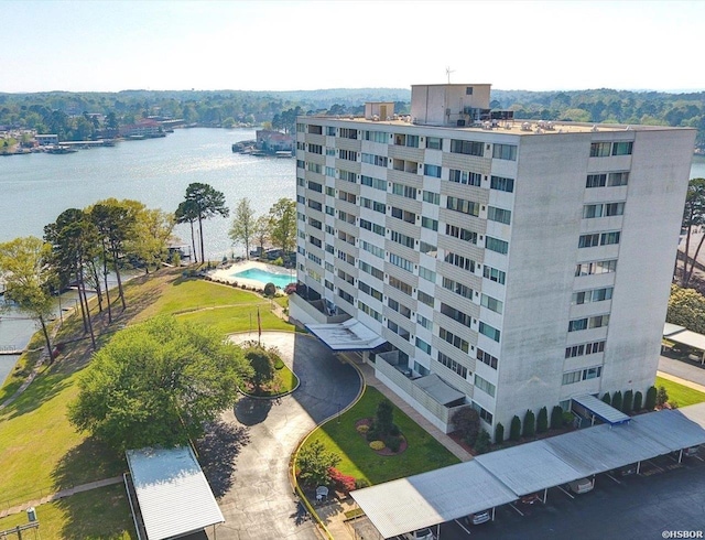 740 Weston Rd Unit A-706, Hot Springs, AR 71913 - drone / aerial view of a nearby body of water and a pool area