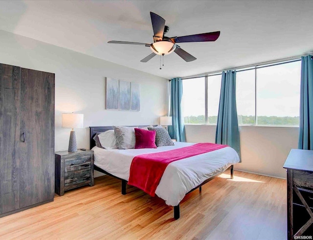 740 Weston Rd Unit A-706, Hot Springs, AR 71913 - bedroom with light wood-style flooring and a ceiling fan