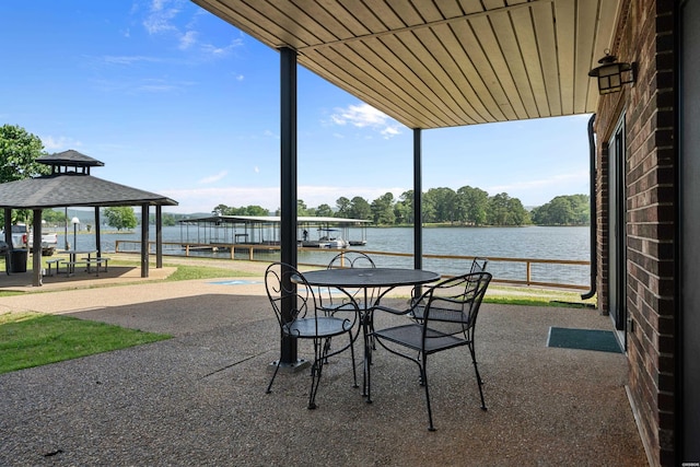 5371 Central Ave Unit 6D, Hot Springs, AR 71913 - view of patio featuring a gazebo and a water view