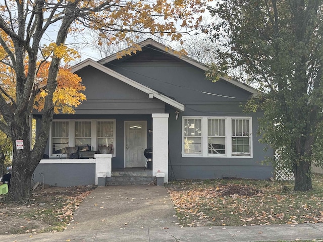bungalow featuring covered porch