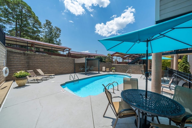 244 Bayou Pt Unit 401-B, Hot Springs, AR 71913 - view of pool with a patio area and fence