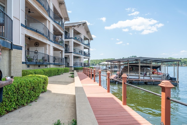 244 Bayou Pt Unit 401-B, Hot Springs, AR 71913 - dock with a water view and boat lift