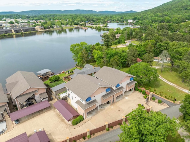 244 Bayou Pt Unit 401-B, Hot Springs, AR 71913 - aerial view of a water and mountain view and a forest