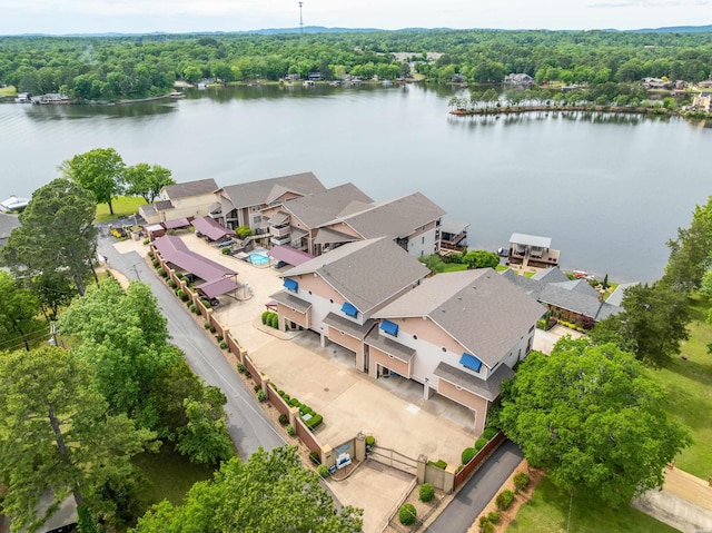 244 Bayou Pt Unit 401-B, Hot Springs, AR 71913 - drone / aerial view of a nearby body of water and a forest