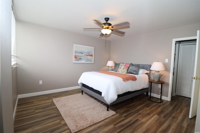 740 Weston Rd Unit 102, Hot Springs, AR 71913 - bedroom with baseboards, ceiling fan, and wood finished floors