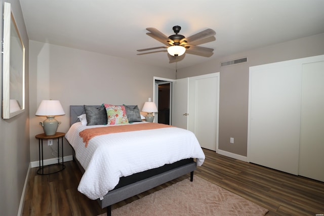 740 Weston Rd Unit 102, Hot Springs, AR 71913 - bedroom with baseboards, visible vents, two closets, and wood finished floors