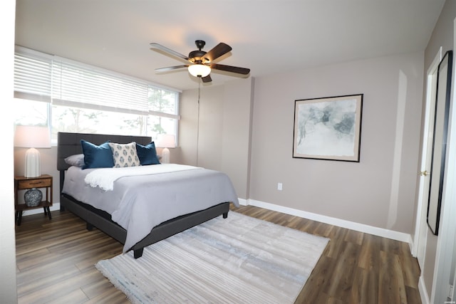 740 Weston Rd Unit 102, Hot Springs, AR 71913 - bedroom featuring baseboards, a ceiling fan, and wood finished floors
